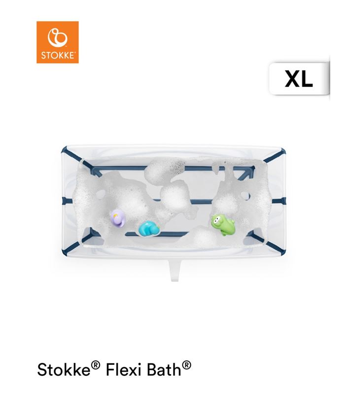 Bañera XL-soporte recién nacido FLEXI BATH Stokke transparente
