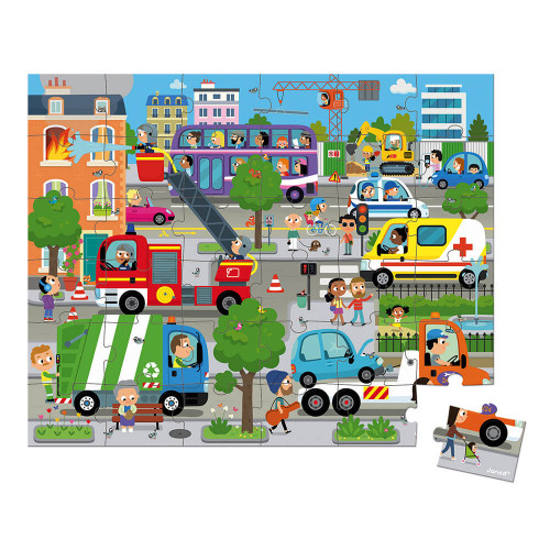 puzzle para niños ciudad