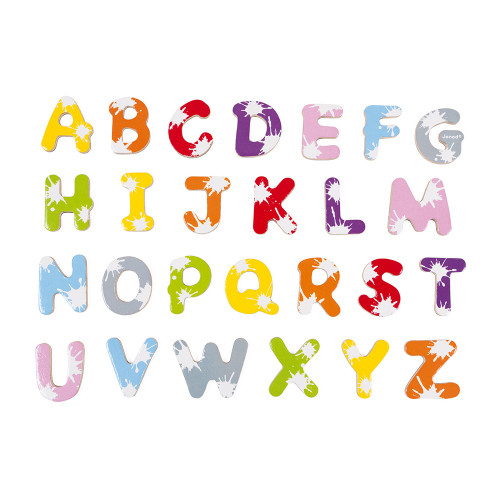 Las letras magnéticas multicolores se adaptan a todas las superficies  magnéticas.