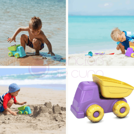 camión con volquete para niños