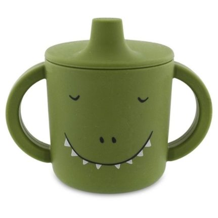 taza infantil silicona con asas Trixie Mr. Dino
