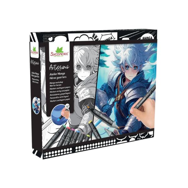 Manga Sycomore Héroes Guerreros Kit para Colorear