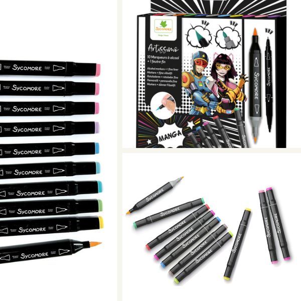 rotuladores doble punta para dibujo manga