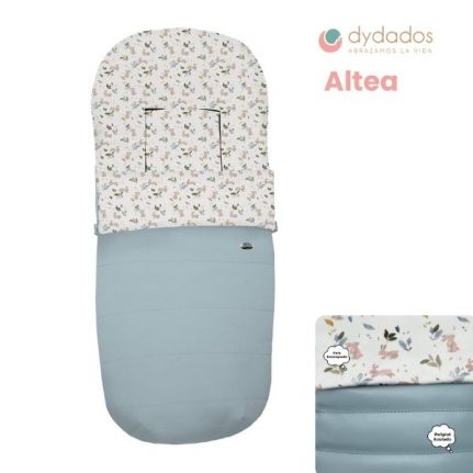 Saco universal recto para silla de paseo con tapa de polipiel y tejidos transpirables